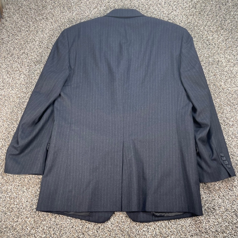 Jos A Bank Mens 43R Blazer Navy Blue Pinstripe Wool Cashmere 3 Button Jacket - Picture 9 of 9